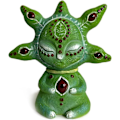 Miniatyrbild 1 av 5: Alien varelser statyer i fantasivärlden, älvaharts prydnader, utomjordisk staty för utomhus trädgård hem festival hantverk dekoration