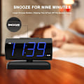 Miniatyrbillede 3 af 3: Vækkeur med store cifre til soveværelset med drejelig base, 2 niveauer alarmlyd, 2-niveau lysstyrke digitalt ur, let at læse 12H format, stikkontakt drevet
