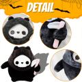 Miniatyrbilde 4 av 5: Svart katt plysj søt plysj katt pute myk Kawaii plysj katt bamser dukker gaver til barn bursdag Halloween jul 7,8 tommer