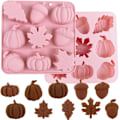 Miniatyrbillede 1 af 5: 1 stk. efterårs silikone chokoladeform ahornblad, agern og græskar form 3D chokolade slikform velegnet til efterår, thanksgiving, høst tema