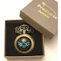 Miniatyrbillede 2 af 5: Gaveæske Legend of Zelda Triforce Quartz Lommeur/Halskæde Ur + Gratis Ekstra Batteri
