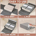 Miniatyrbillede 5 af 5: Opbevaringsboks, [3 pak] Ark Organizer og Opbevaringsposer, Foldbar Ark Organizer og Opbevaringsposer,