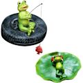 Miniatyrbillede 5 af 5: Flydende frø til damornamenter Frø damornament Frøharpiks Flydende frøstatue Sød fiskefrøskulptur til have dam poolindretning