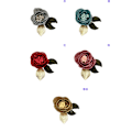 Miniatyrbillede 4 af 4: Stof Rose Blomster Brosche Revers Pin Badge Broscher Smykker Kjole Sjal Tørklæde Spænde Gaver til Kvinder Tilbehør