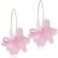 Miniatyrbild 1 av 4: Boho Rosenblad Dangle Resin Örhängen - Långa Drop Akryl Tiered Blommiga Örhängen - Statement Överdrivna Blommiga Tofs Örhängen för Kvinnor och Flickor