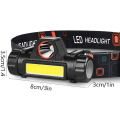 Miniatyrbild 5 av 5: 2-pack USB-uppladdningsbar pannlampa ficklampa, superljus rörelsesensor vattentät LED-strålkastare med 2 lägen, för utomhuscamping löpning cykling