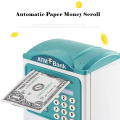 Miniatyrbilde 3 av 5: Bank for KidsMoney Bank Machine med fingeravtrykk og passordkode MiniATM Bank Coin Can Electronic Money Saving Box Toy Bursdag Julegaver (Blå)