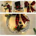 Miniatyrbillede 2 af 5: Juledekoration Rattan Guirlande Deco Med LED, Snemand Form, Kunstig Juleguirlande, Indendørs Og Udendørs Juledekorationer, Jul De