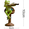 Miniatyrbild 2 av 5: Miniatyrträdgårdsfe groda figurin - helt enkelt glad