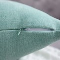 Miniatyrbillede 4 af 5: Mintgrønne lændepudebetræk 12x20 tommer Sæt med 2 massive rustikke landlige dekorative pudebetræk Pudebetræk til hjemmets sofa- og sofadekoration