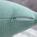 Miniatyrbillede 4 af 5: Mintgrønne pudebetræk 16x16 tommer Sæt med 2 ensfarvede rustikke landlige dekorative pudebetræk Kvadratisk pudebetræk til hjemmets sofa- og sofadekoration