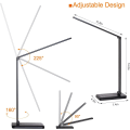 Miniatyrbilde 4 av 5: LED skrivebordslampe, dimbar bordlampe for lesing med USB-lading, 5 lysmoduser, følsom kontroll, 30/60 minutters automatisk avstenging