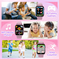 Miniatyrbild 5 av 5: Barn Smartwatch HD Pekskärm Kamera 26 Spel Musikspelare Video Alarm Stegräknare, Pojkar Flickor Leksaker Födelsedagspresenter för 4-12 År Gamla (Rose Gold)