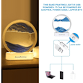 Miniatyrbild 4 av 9: Flytande sandmålning, uppgraderad 3D djuphavsandscen flytande dynamisk display med LED-lampor, hemmakontors skrivbordsdekoration Red quicksand light
