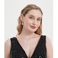 Miniatyrbild 3 av 5: Tåardrop Cubic Zirconia Drop Örhängen Halsband Brud Smyckeset Bröllop Bal Gåvor För Brudtärna