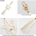 Miniatyrbillede 3 af 5: Håndlavet Boho Tassel Nøglering Taske Charm Nøglering Bilnøglering til Kvinder