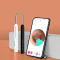 Pikkukuva 4 / 7: Langaton Älykäs Visuaalinen Korvanpuhdistin USB WiFi Otoskooppi TW1 Korvavahan Poistotyökalusetti Kameralla Korvaendoskooppi HD 1080P iPhone iPad Androidille White