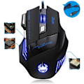 Miniatyrbild 3 av 6: Trådbunden Gamingmus ZELOTES Professionell LED Optisk 7200 DPI 7-Knapps USB Gamingmus med Justerbar DPI-växling 7200/3200/2400/1600/1000 DPI