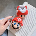 Miniatyrbild 5 av 5: Cartoon skyddande fodral för Airpods 2:a/1:a generationen, 3D animerad karaktärsdesign silikon skyddande fodral stöttåligt skyddande fodral med nyckelring