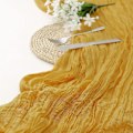 Miniatyrbillede 2 af 5: Thanksgiving Bordløber Rust Cheesecloth Bordløber 13,3ft Boho Gaze Ostestof 160 tommer Lang til Bryllup Brude Fødselsdagsfest Bord
