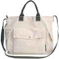 Miniatyrbild 1 av 5: Canvas Tote Bag för kvinnor 14 tum Stor Crossbody Tote Bag med Multi Pockets Canvas Crossbody Bag Top Handle Axelväska Arbets Tote Bags