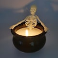 Pikkukuva 4 / 5: Rustiikkikynttilät Maalaistalon kynttilänjalat Halloween-juhlatarvikkeet