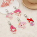 Miniatyrbild 4 av 5: Cartoon Keychain Set Anime Keychain Kitty Key Ring Set Pink Teen Färgglad Akryl Nyckelring för Flicka