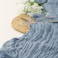 Miniatyrbillede 3 af 5: Thanksgiving-bordløber i rustfarvet ostelærred - 13,3 fod Boho-gaze-ostelærred - 160 tommer lang til bryllup, brude- og fødselsdagsfester