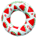 Miniatyrbilde 1 av 4: Oppblåsbar badering for barn, badering poolbøye, retrostripet PVC oppblåsbar bøye poolbøye Heart watermelon Suitable for 5-9 years old
