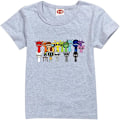 Miniatyrbild 1 av 9: Sprunki T-shirt för pojkar barn Sprunki tröja för fans present figur tryckta småbarns t-shirts Sprunki Merch Studenttoppar Gray 110cm