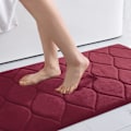 Miniatyrbillede 1 af 5: Memory Foam Bademåtter, Ultra Blød & Skridsikker Bademåtte, Vandabsorberende og Maskinvaskbar Badetæppe til Brusebad Badeværelsesgulv, 24''x16''