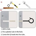 Miniatyrbild 5 av 5: Q-Hanger 22-pack skruvöglor för upphängning av vägg, skåp, taklampor med säkerhetsspänne för nyår, fest, hem, garage (Nior)