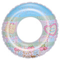 Miniatyrbilde 1 av 4: Oppblåsbar badering for barn, badering poolbøye, retrostripet PVC oppblåsbar bøye poolbøye Sequin heart grid Suitable for ages 2-4
