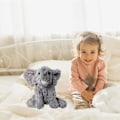 Miniatyrbild 2 av 5: 9 tum Elefant Gosedjur Mjuk Söta Elefantdocka Plysch Gosedjur för Pojkar Flickor (Grå)