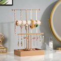 Miniatyrbild 5 av 5: T-formad smyckesställ ringförvaringsskåp displayställ Gold
