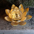 Miniatyrbilde 4 av 5: Solfylt lotusblomst hagelys utendørs vakker lyseffekt gjennom knust glass (1 stk)