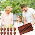 Miniatyrbillede 5 af 5: Chokoladebarforme med forskellige mønstre Velegnet til fest, velegnet til fremstilling af chokolade og is Chokoladesmelteforme 1 stk. (chokoladekerner)