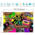 Pikkukuva 5 / 5: 90-luvun tausta Hip Hop Graffiti Tiiliseinä Retro Radio Muotivalokuvaus Tausta Takaisin 90-luvun teemalla Juhlan Banneri Dekoraatio Taustat (7x5ft)