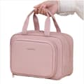 Old Money Style Taslon Waterproof Toiletry Bag — Multi-Compartment Polyester Travel Toiletry Bag, Compact Luxury Makeup