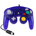 Miniatyrbild 2 av 6: Gamecube Gamepad, 2-pack klassisk gamepad med vibrationsjoystick Transparent Blue