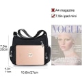 Miniatyrbild 2 av 4: Crossbody-väskor för kvinnor, casual handväskor och axelväskor, nylon tote-väska, lätt, vattentät budväska, stöldskyddsväska