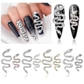 Miniatyrbild 1 av 4: 16 stycken orm nagelcharms strass metallcharm för naglar legering ab kristaller ädelstenar diamanter för nagel flatback nagelkonst strass för kvinnor flickor N
