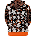 Miniatyrbillede 2 af 3: Herre Langærmet Hoodie Halloween Sjov Crew Neck Sweatshirt med Kængurulomme Jul Multicolor 3D Print Jumper Sweater（Størrelse：M） Style02 M