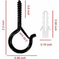 Pikkukuva 2 / 5: Q-Hanger 22-pakkaus ruuvikoukut seinälle, kaappiin, kattovalaisimiin turvasoljella uutta vuotta, juhlia, kotia, autotallia varten (Nior)