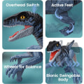 Miniatyrbild 3 av 5: Mini fjärrstyrda dinosaurier, dinosaurie leksaker för pojkar i åldern 3 4 5 6 7 8+, 2,4 GHz en-knapps demo dinosaurier, barnleksaker presenter för födelsedag och jul