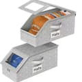 PVC hat storage box foldable large volume hat organizer with zipper lid, 42x22x17