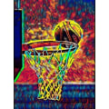 Miniatyrbillede 1 af 5: Basketball Diamond Painting by Number Kits for Adults,Full Drill Cross Stitch Embroidery Dotz Kit Arts Craft, Suitable(11.8\"X15.7\")
