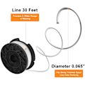 Pikkukuva 2 / 5: 3/4/6 kappaletta vaihdettava yhteensopiva BLACK+DECKER AF-100 Trimmer Spool - 6 pakkaus