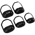 Miniatyrbilde 8 av 10: Barbermal for menn, 5 stk. Skjeggbarbermal 5 Størrelser Presis Trimmeskjegg Formingsstyling Guide Shaper Perfekt for hårfestelinje, kanting Black