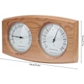 Miniatyrbillede 2 af 5: Saunatermometer 2 i 1 træ termo hygrometer termometer hygrometer dampbadstilbehør